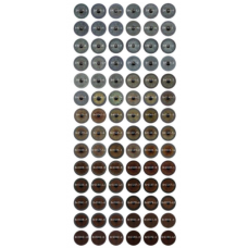 Digital Corneal Iris Buttons Blue-Brown PK/84